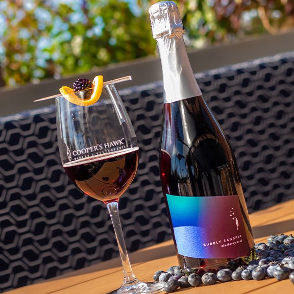 Cooper's Hawk Winery & Restaurants > Rosé & Sangria > Blueberry Acai Bubbly Sangria Wine